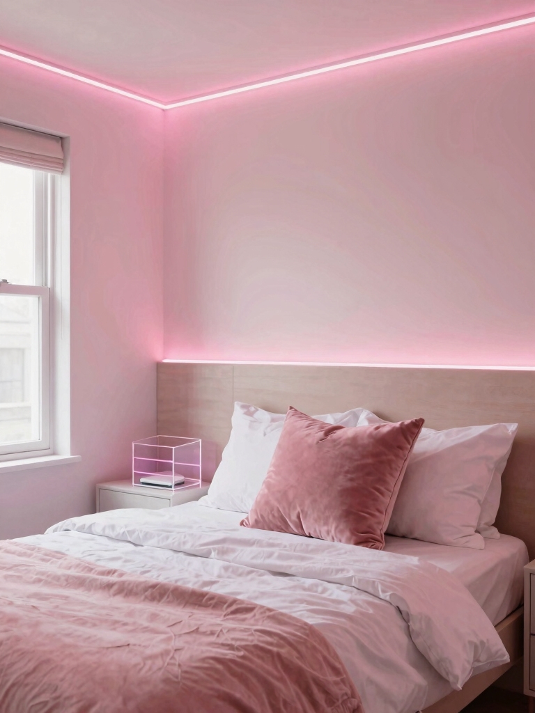affordable pink led ambiance