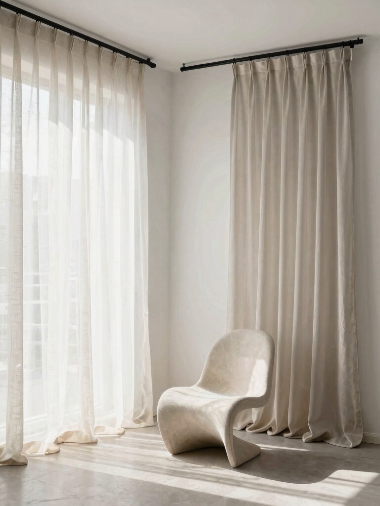 airy luminous curtain style