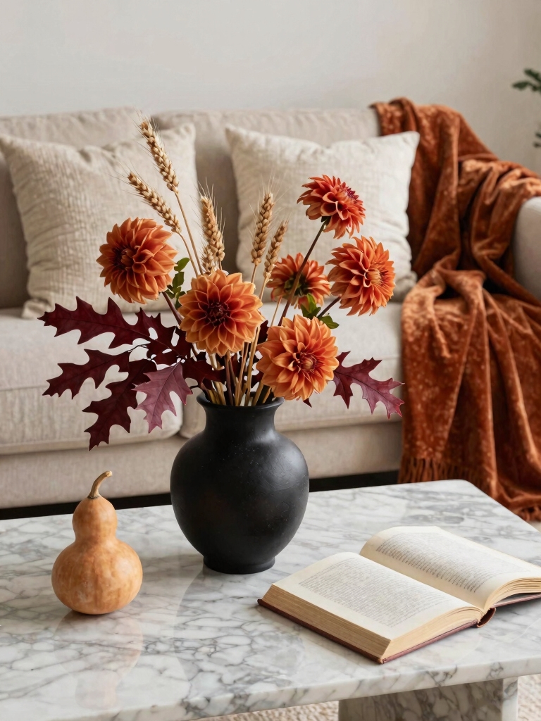 autumn inspired living room decor