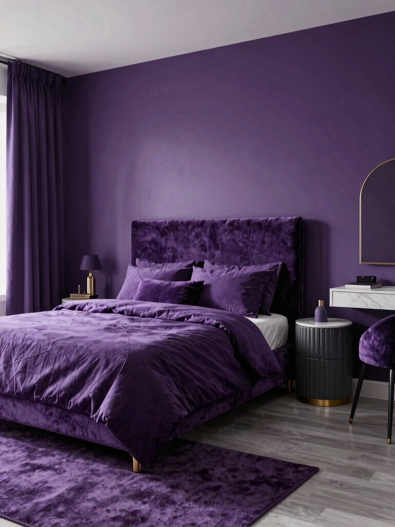 bold purple focal point