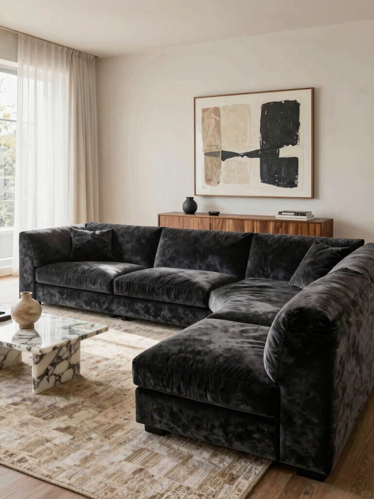 bold sofa cohesive decor