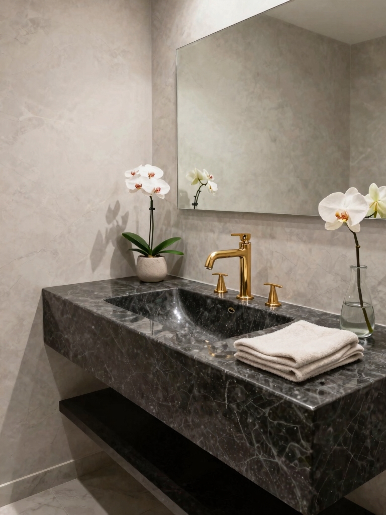 bold vanity transforms space