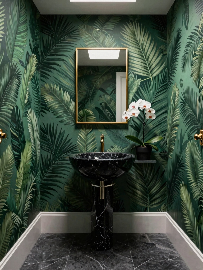 bold wallpaper creates atmosphere
