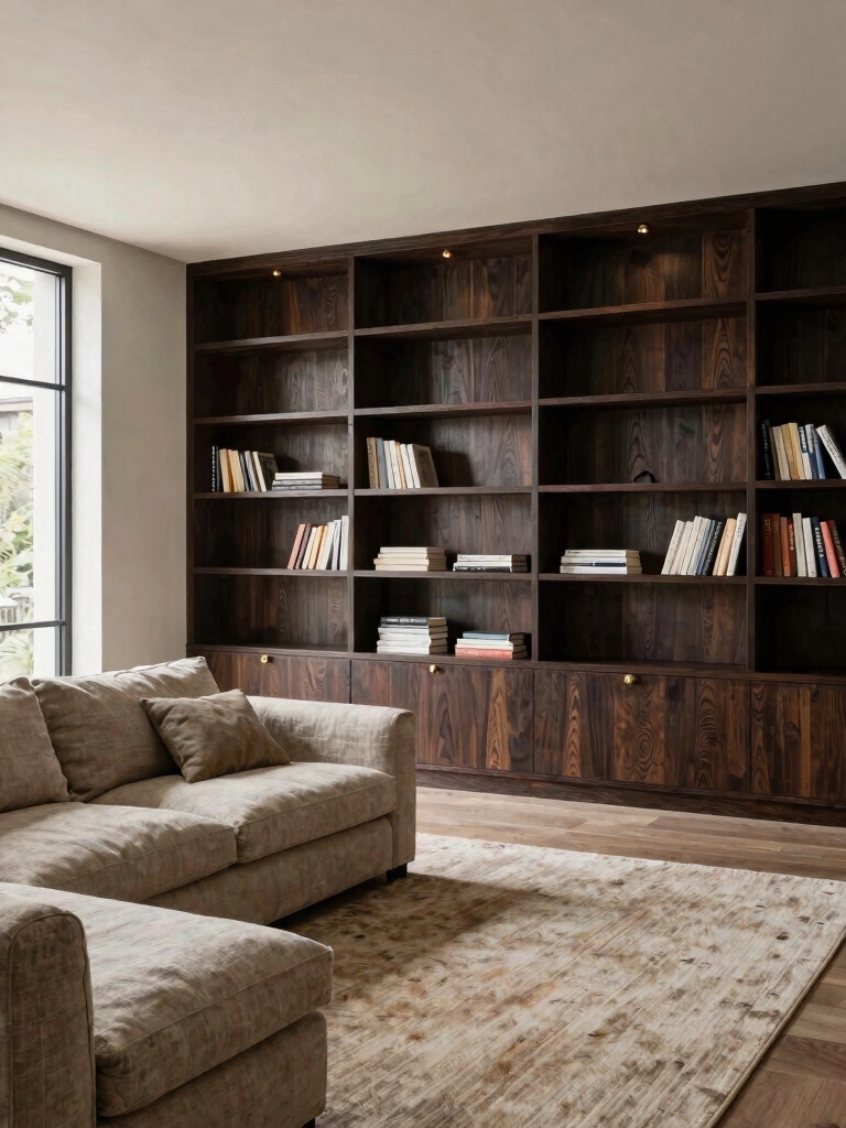 bookshelf styling in thirds