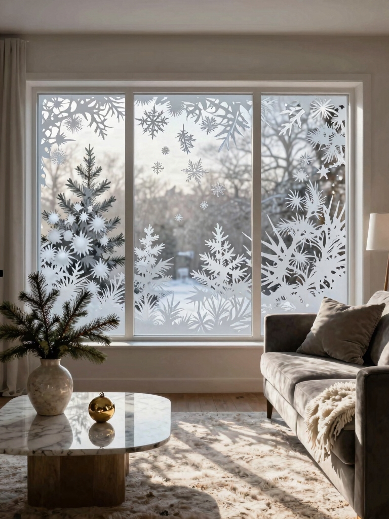 budget friendly festive window decals
