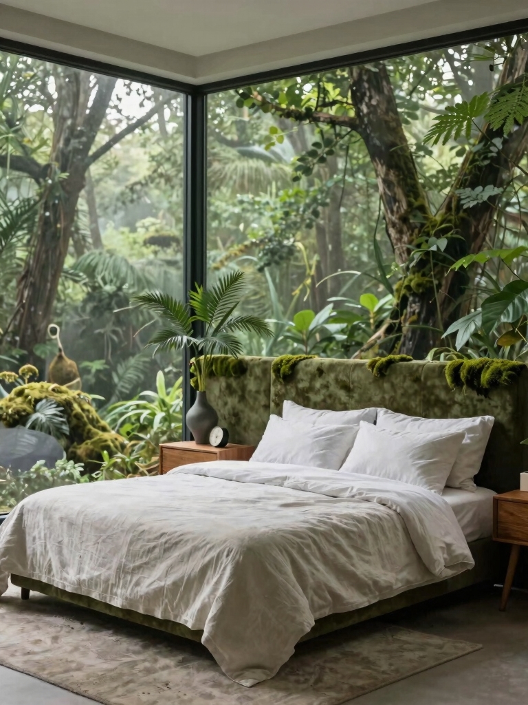 calm green bedroom palette