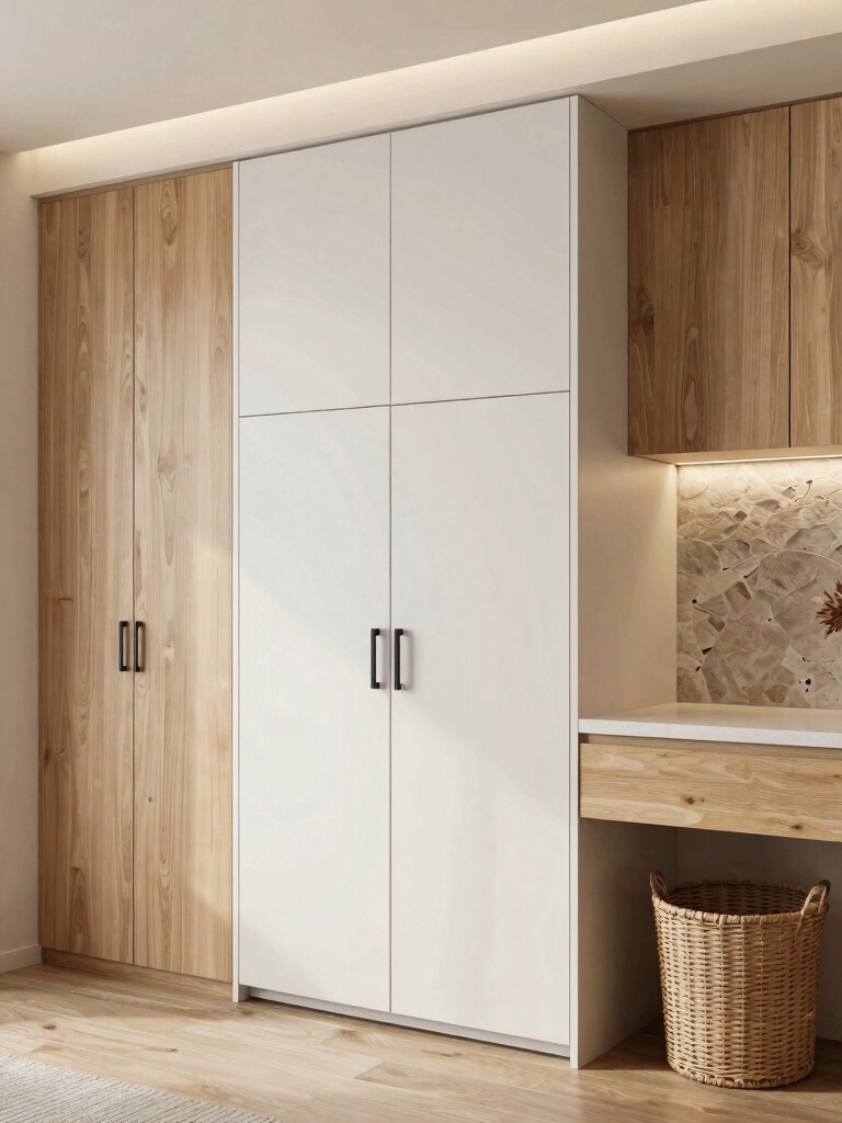 ceiling high laundry cabinet storage