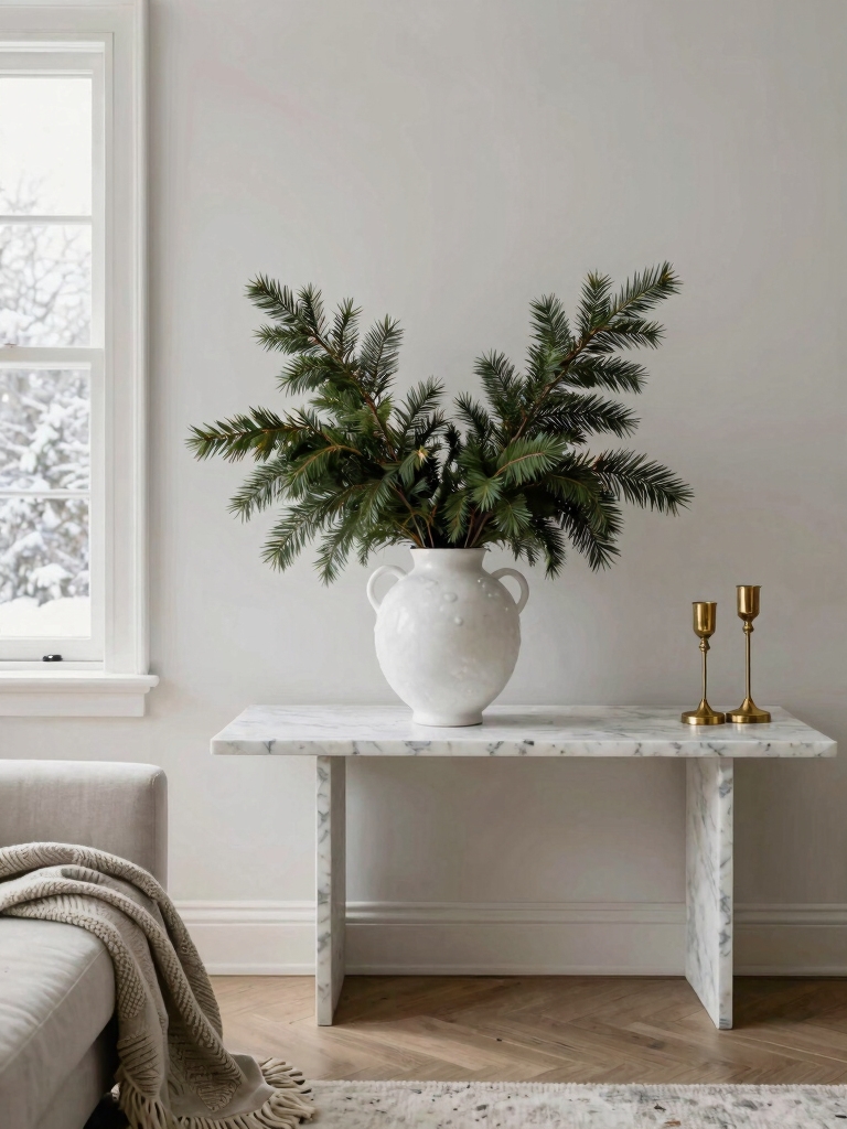 clutter free christmas living decor