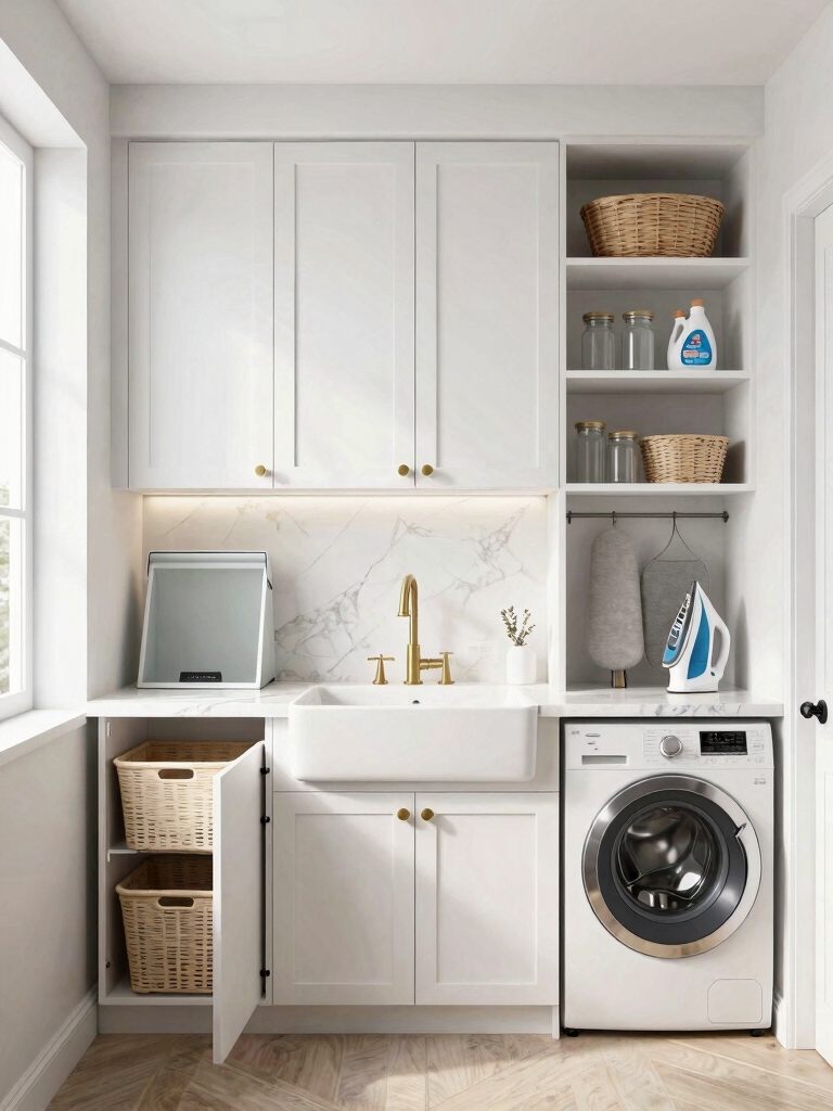 clutter free laundry room solutions