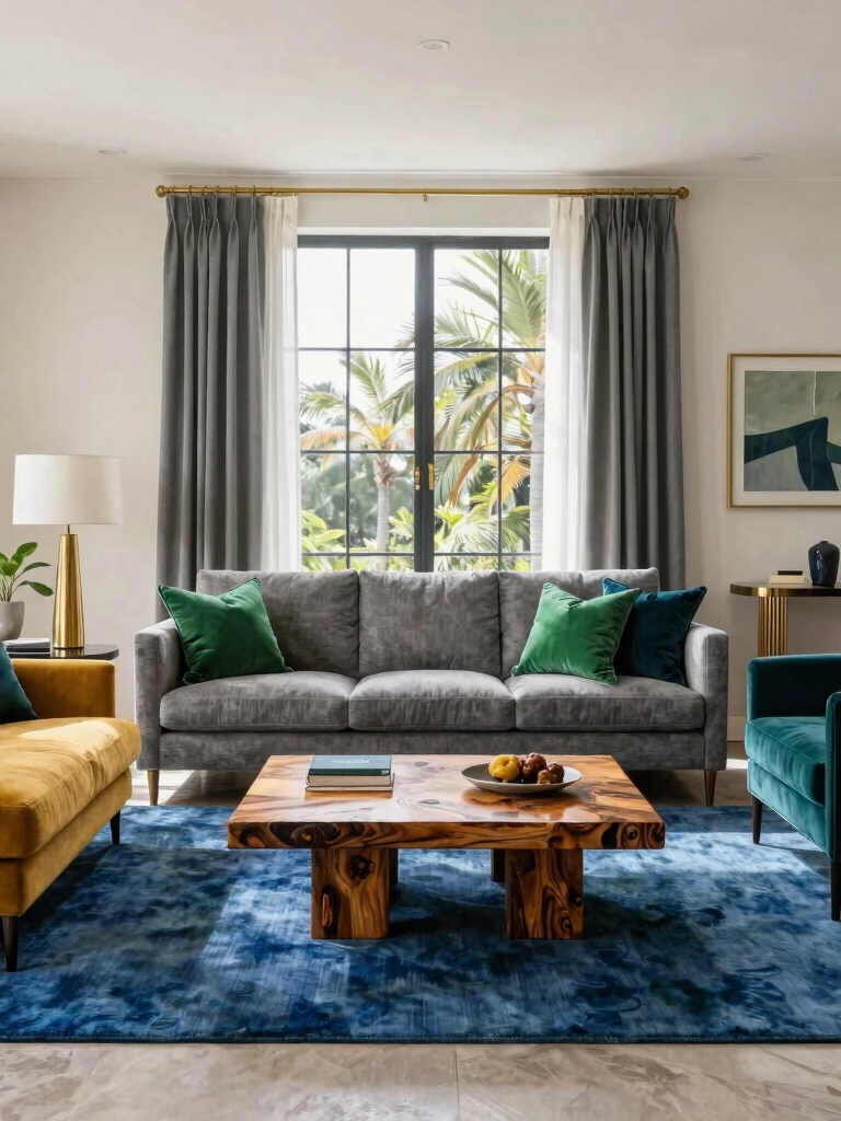 colorful accents enhance elegance