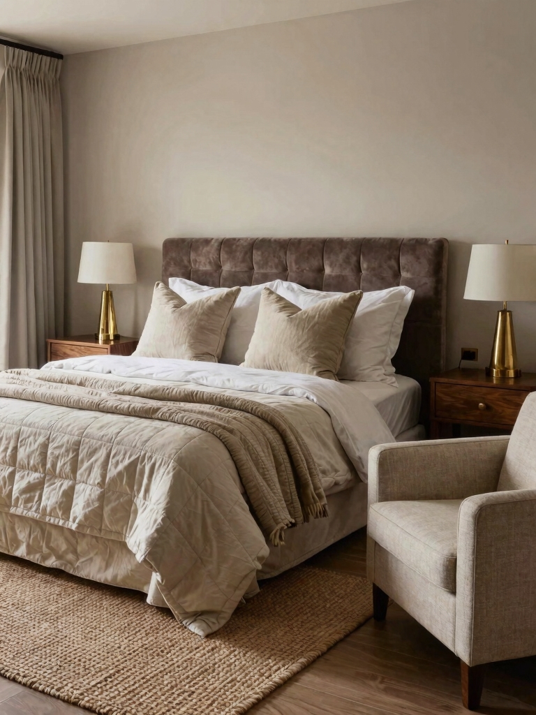 comfortable textiles minimal clutter