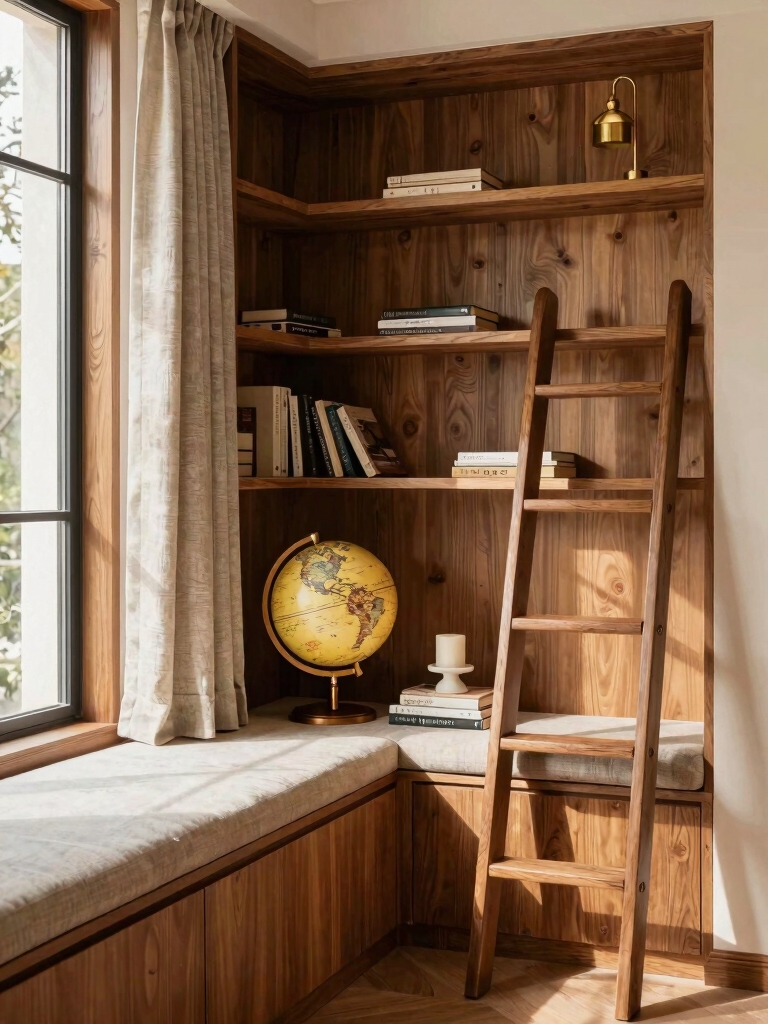 cozy built in library ideas
