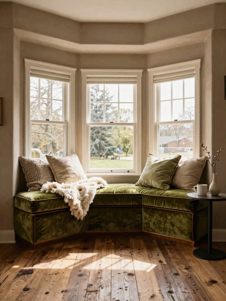 cozy built in window seat