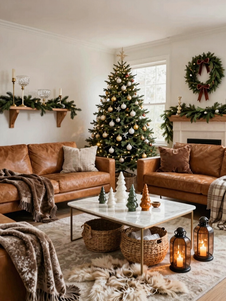cozy christmas living room decor