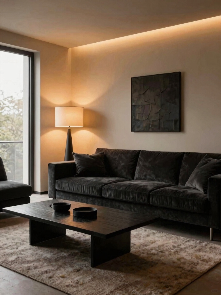 cozy intentional clutter free lighting