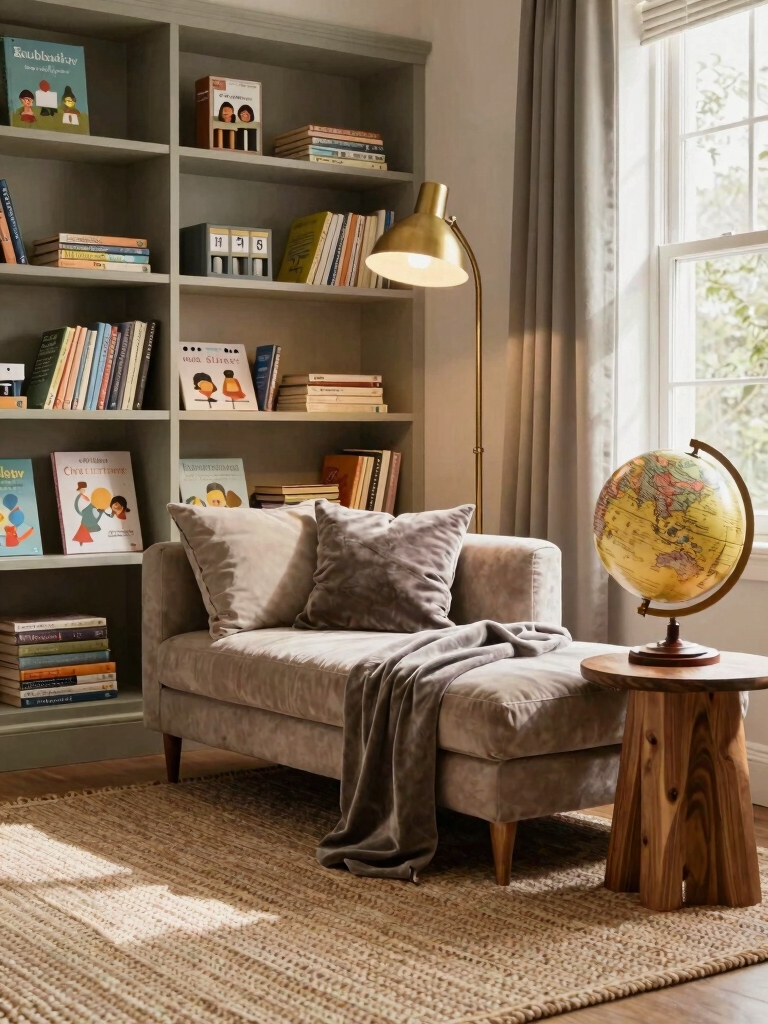 cozy inviting reading space