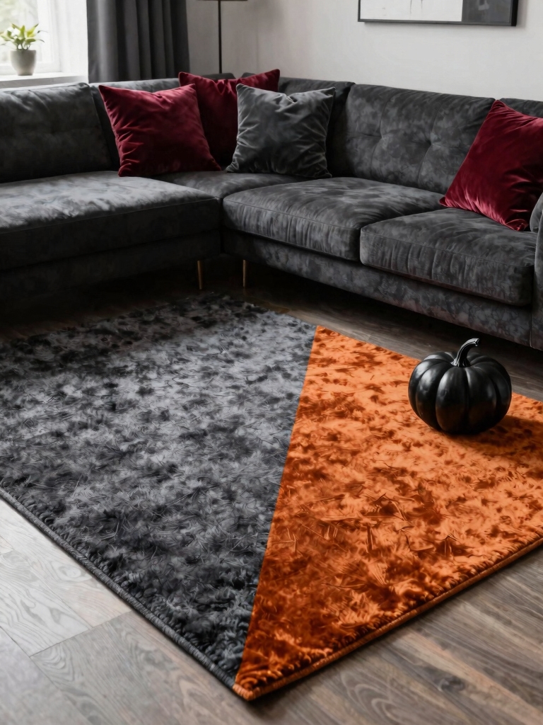 cozy layered halloween decor
