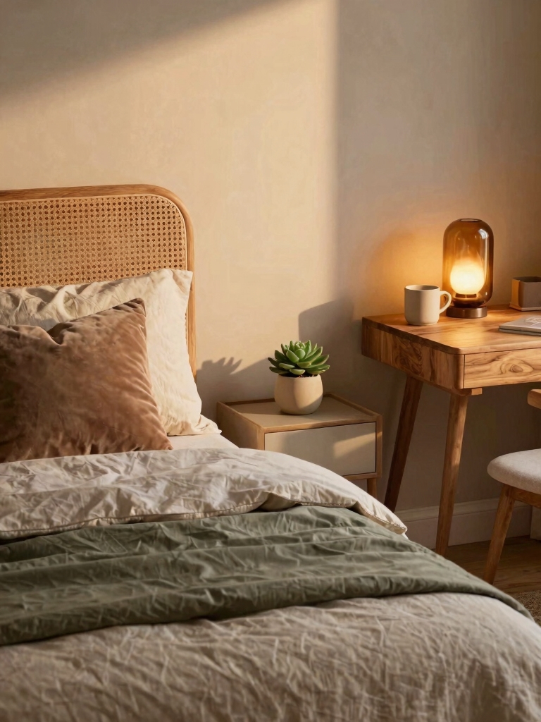 cozy layered lighting design