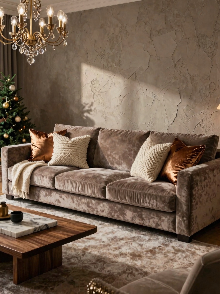 cozy layered sofa decor