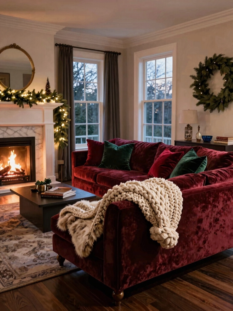 cozy layered textile decor