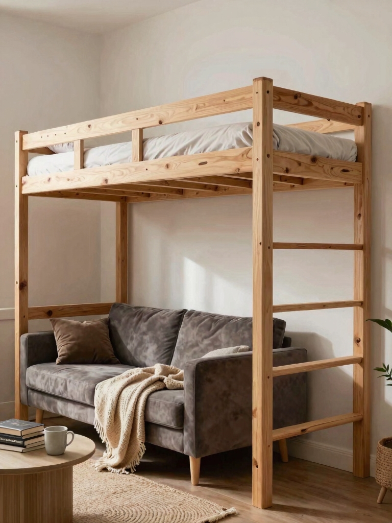 cozy lounge under bed