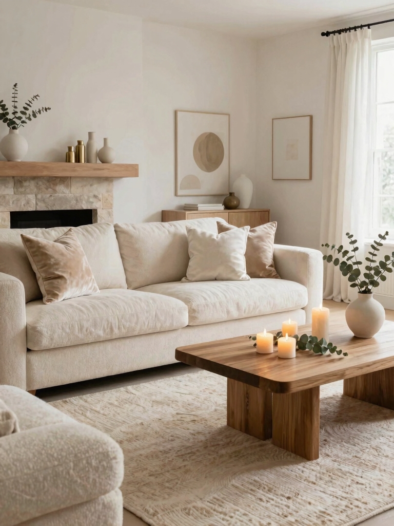 cozy neutral holiday ambiance