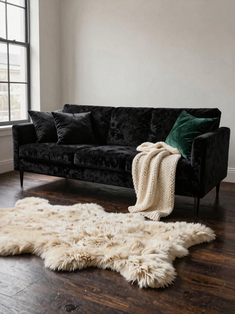 cozy opulence through textures
