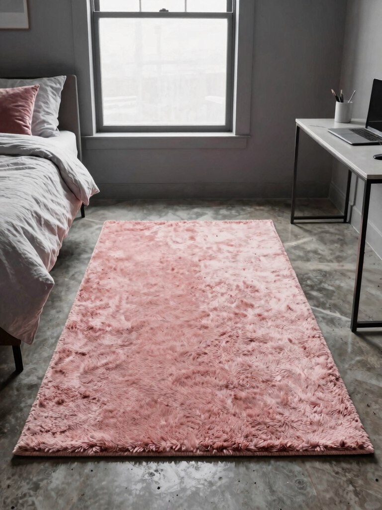 cozy pink rug addition