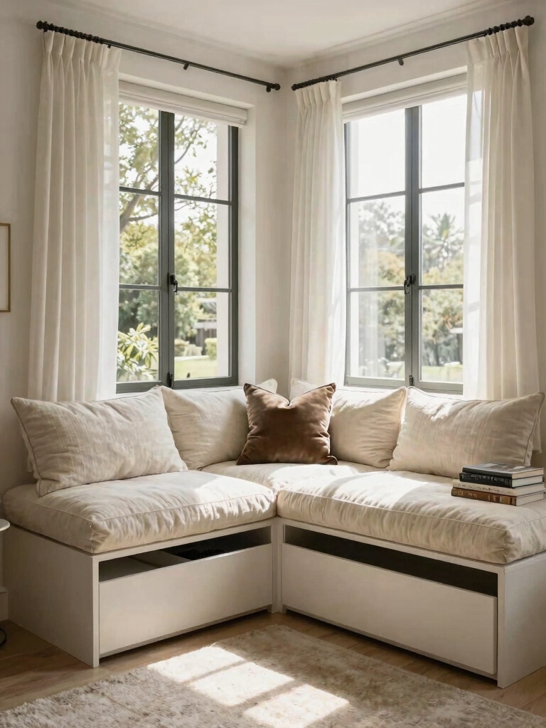 cozy space efficient window seat