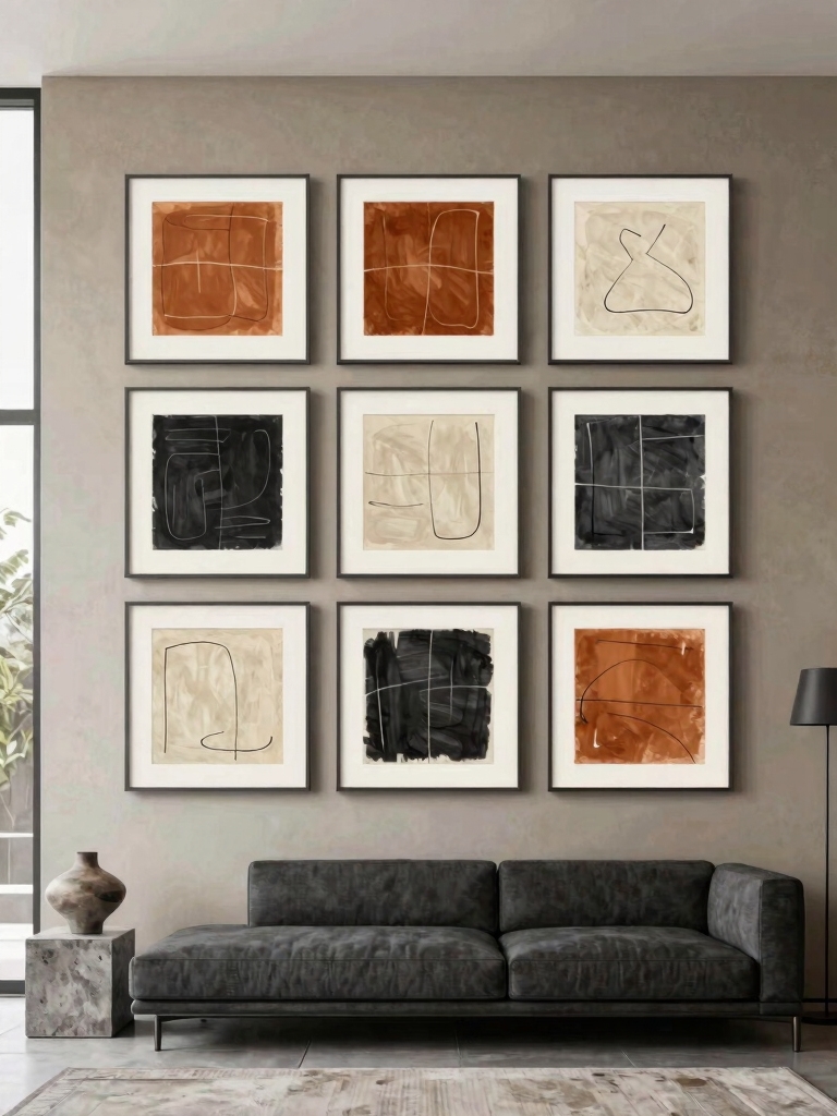 crisp curated gallery wall