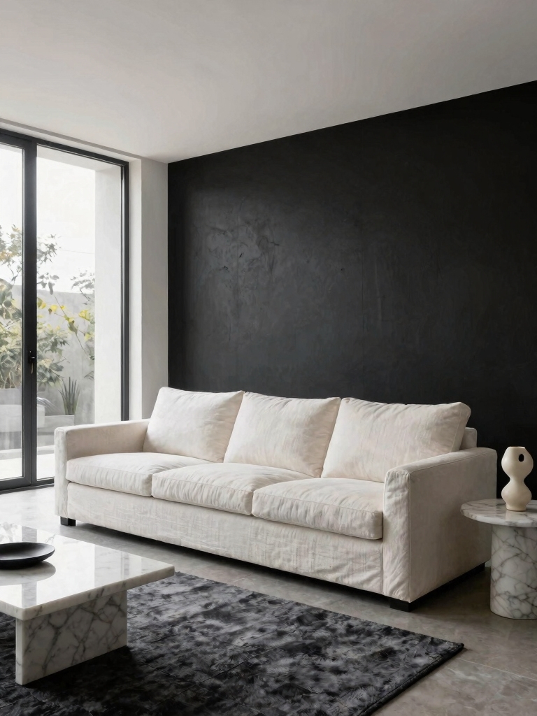 crisp whites enhance contrast