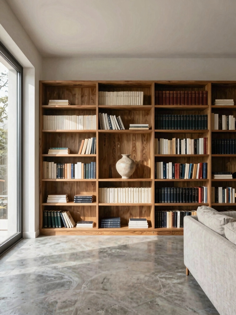 custom floor to ceiling library
