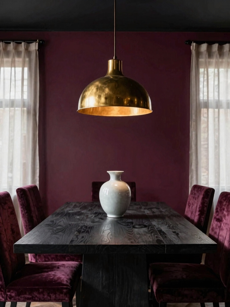 dark wall creates sophistication