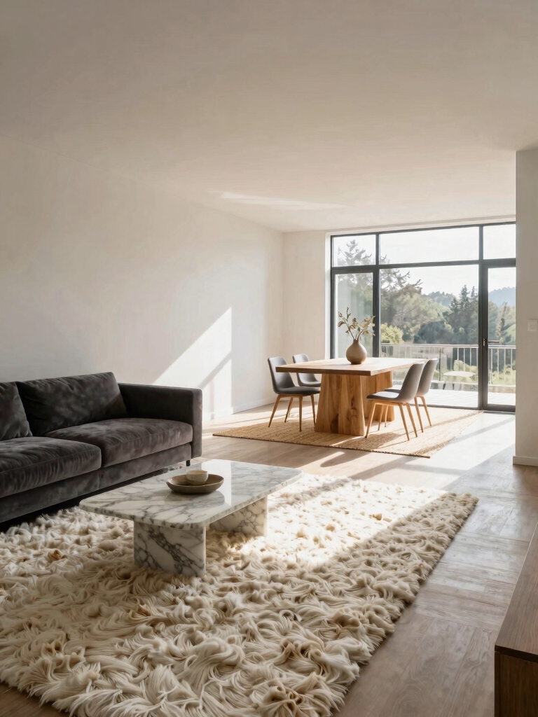 define spaces with rugs