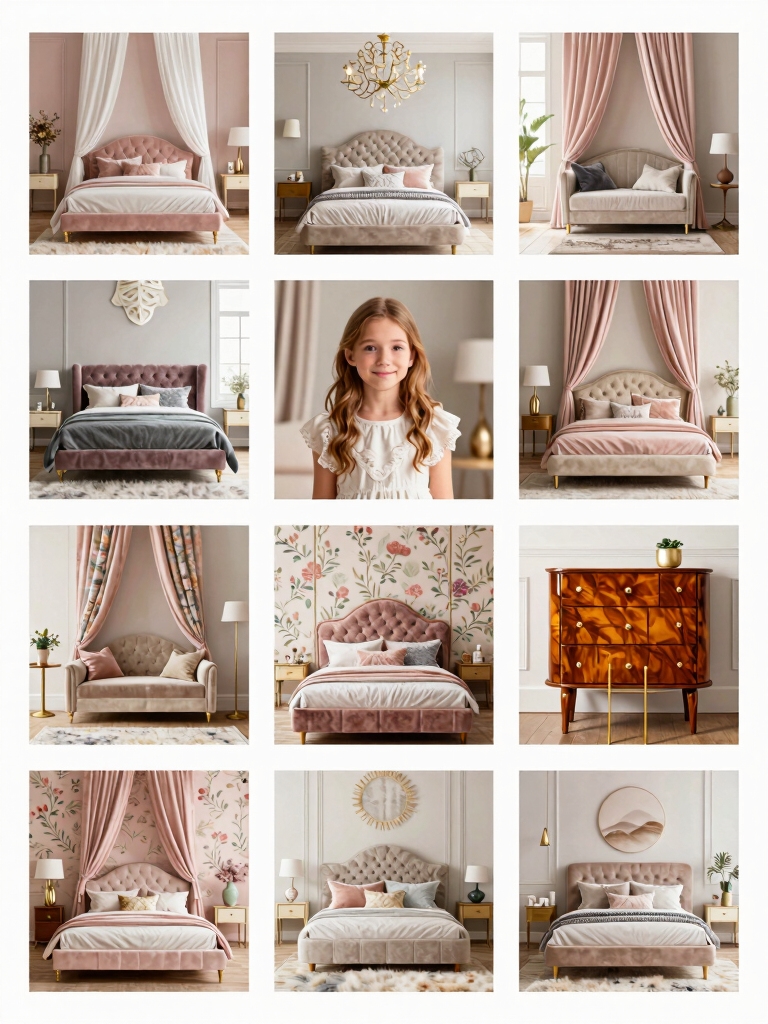 diverse styles for girls rooms