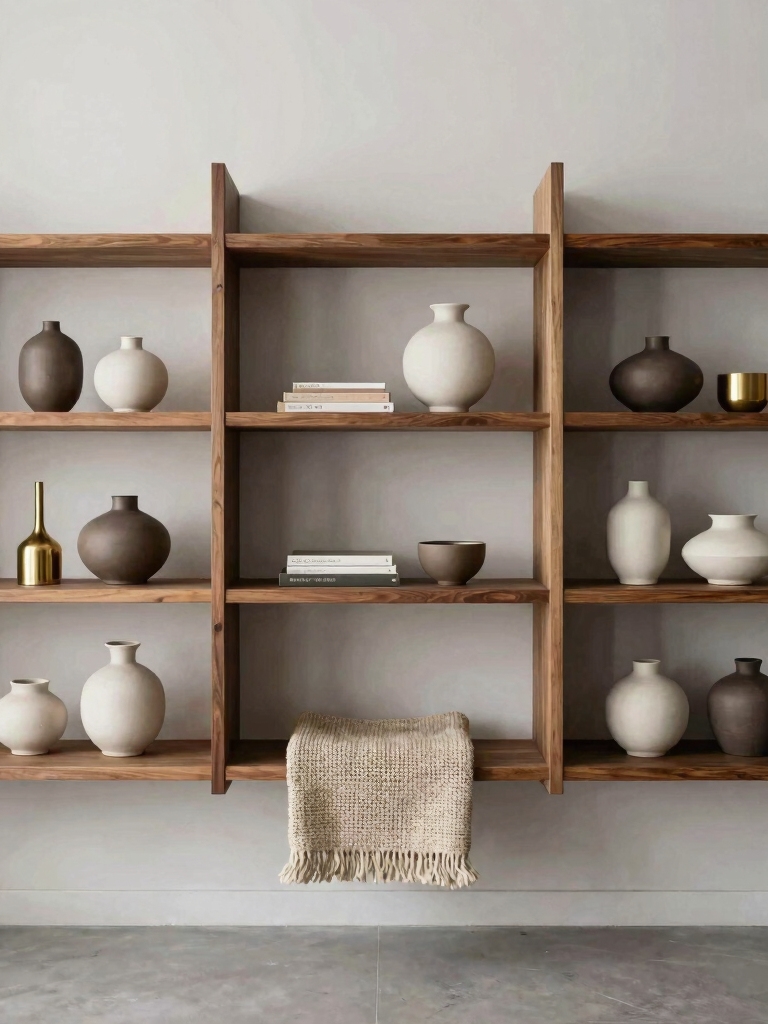 diy curated shelf styling