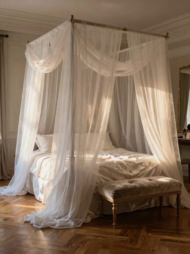 dreamy sheer canopy decor