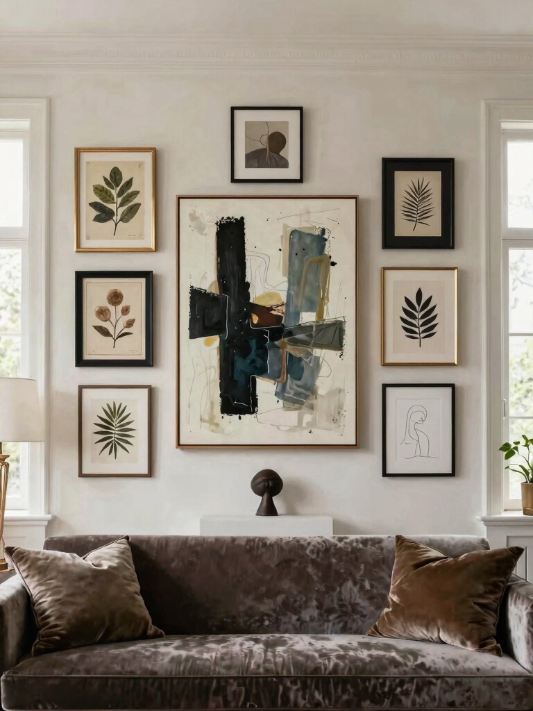 dynamic gallery wall design
