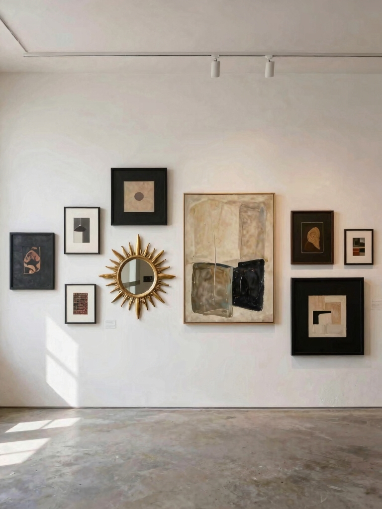 dynamic mixed media gallery wall