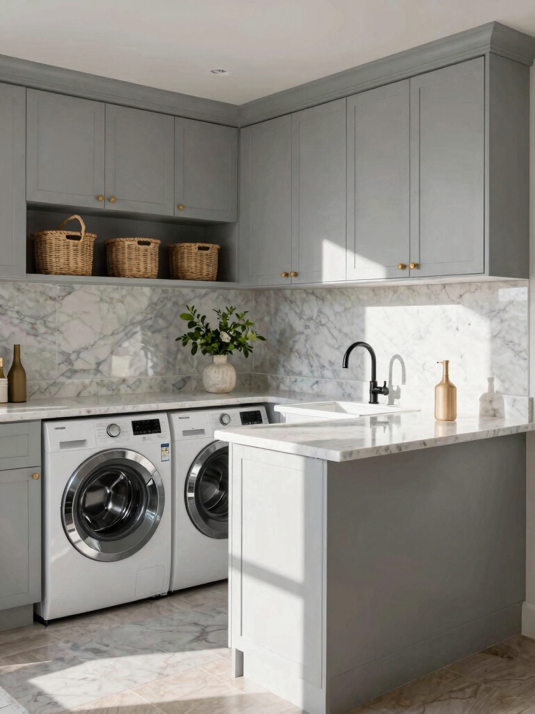 efficient organized laundry space