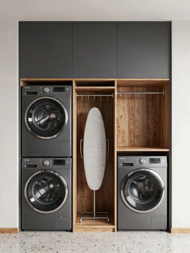 efficient vertical laundry storage