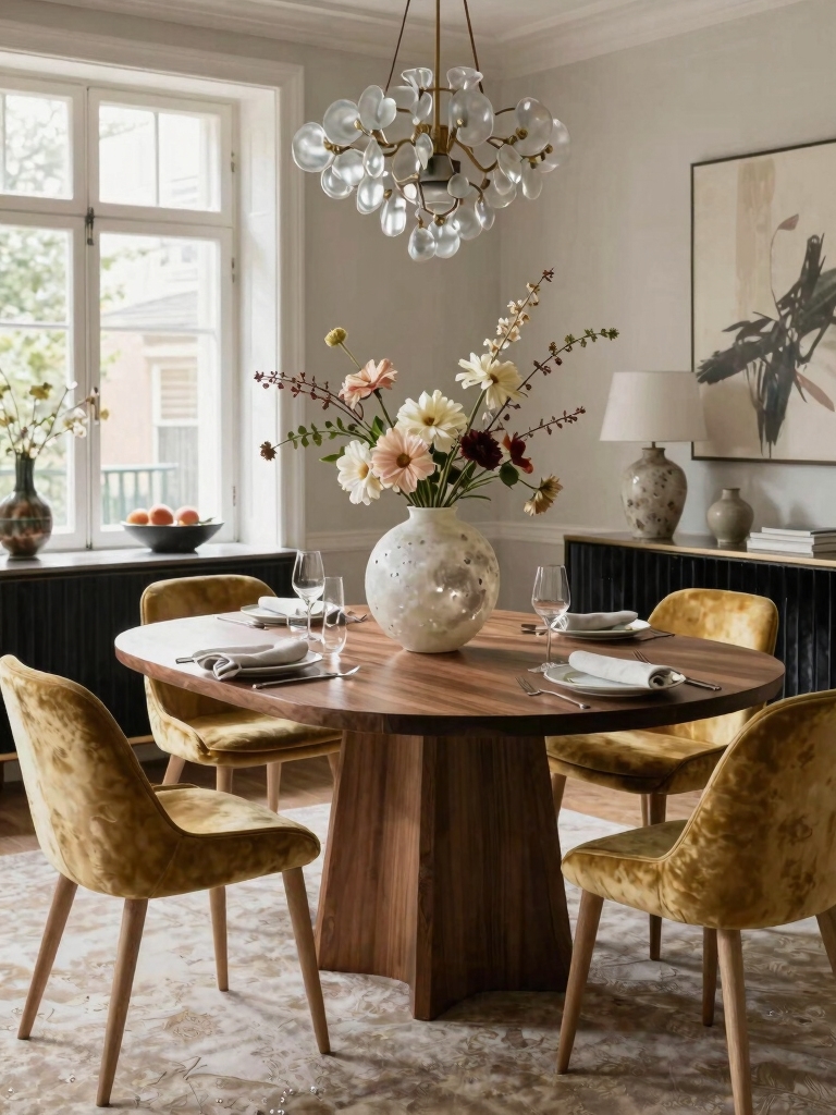 elegant centerpiece sets mood