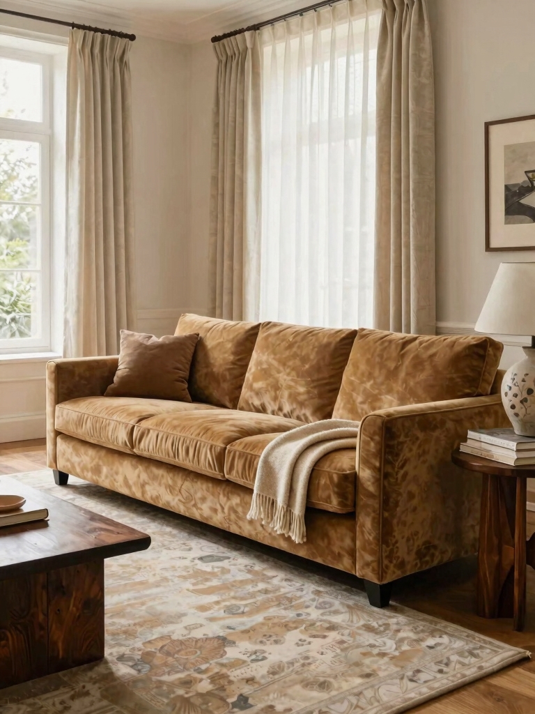 elegant comfortable curved sofa