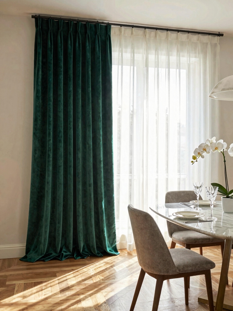 elegant dining room curtains