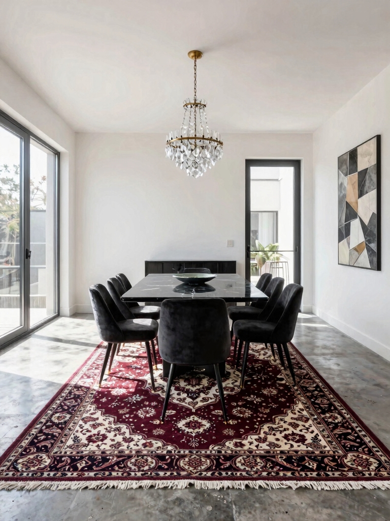 elegant dining room rugs