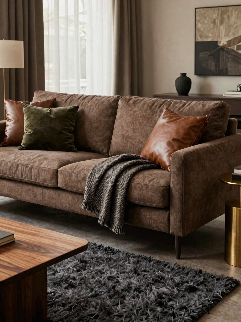 elevate brown sofa aesthetics