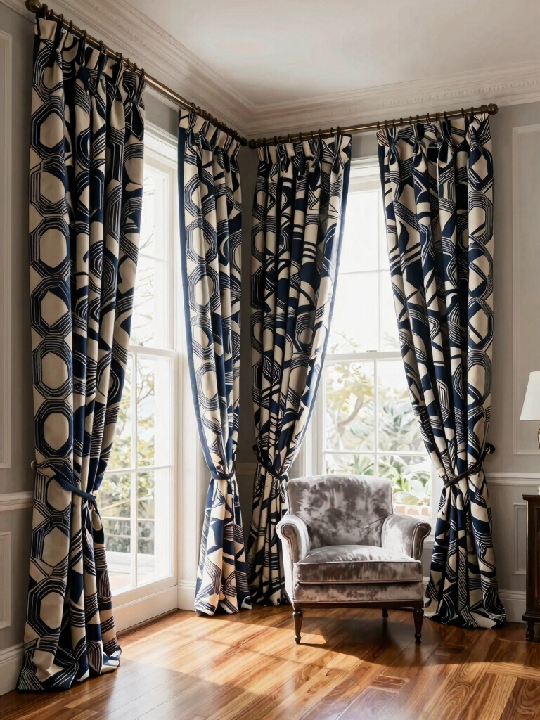 expressive patterned curtain style