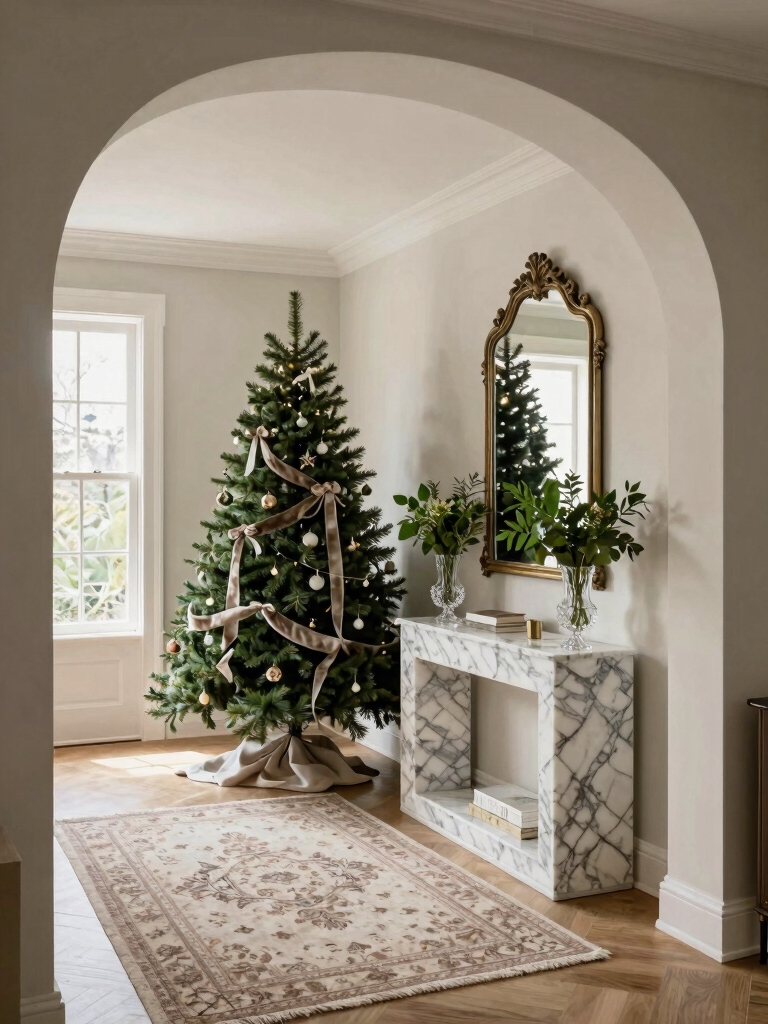 festive budget friendly entryway decor