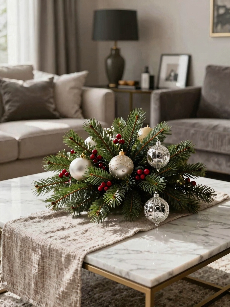 festive pine cranberry centerpieces