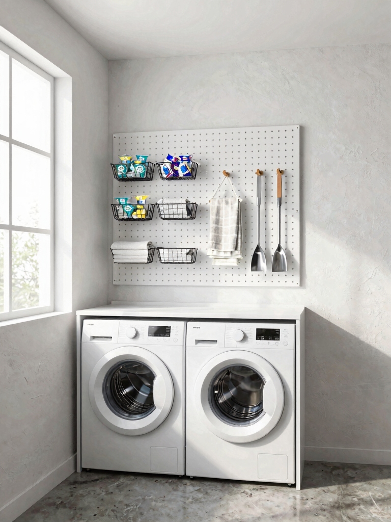 flexible pegboard supply storage